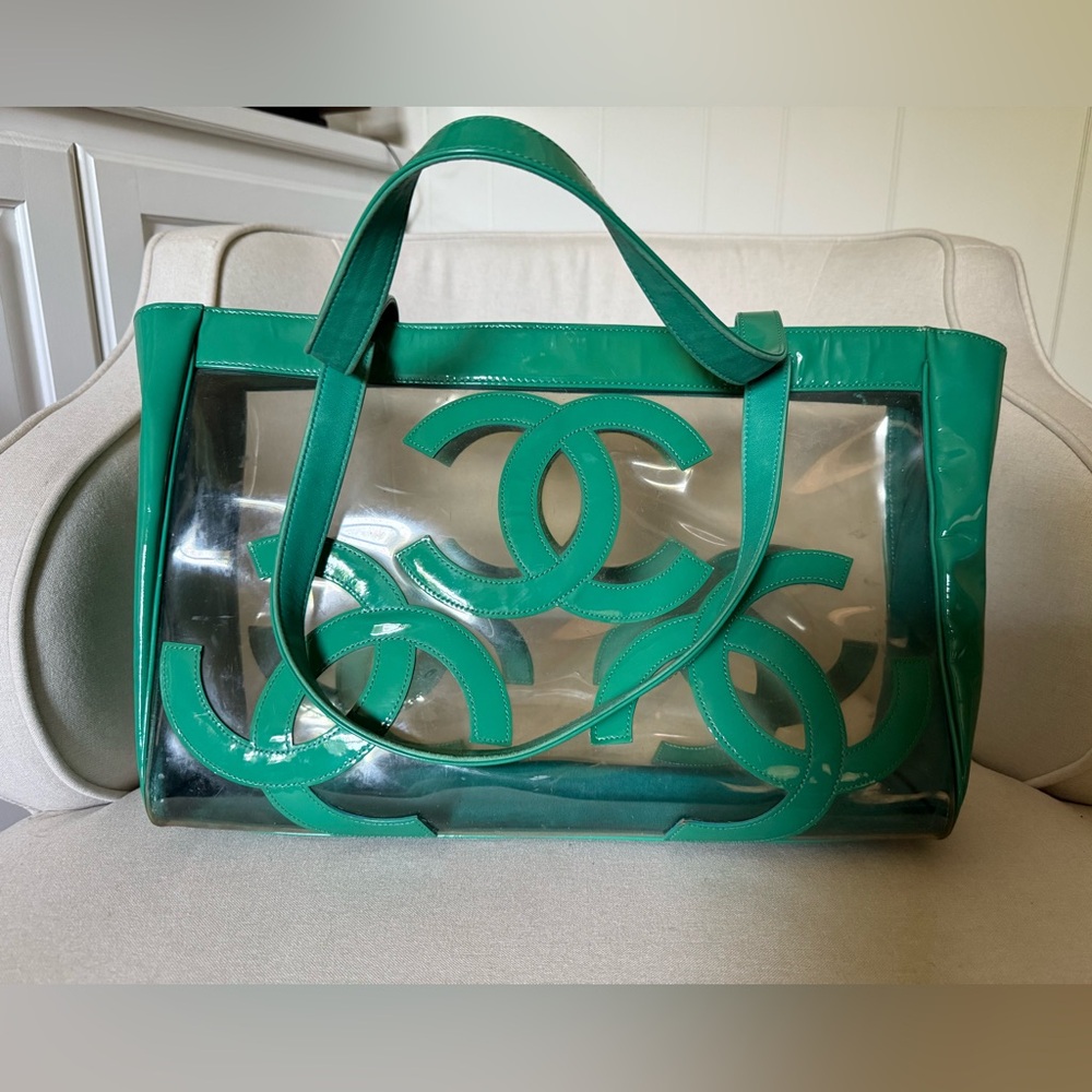 Chanel Green Triple CC Coco Tote Bag - Picture 2 of 15